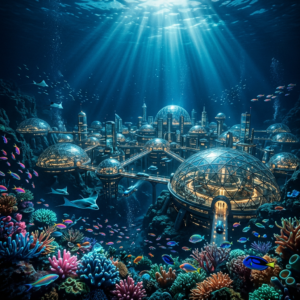 Fantasy Castle & Underwater Sci-Fi City 4K Wallpaper Pack – Epic Worlds Collection (Instant Download)